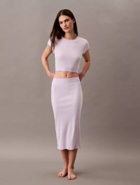 T-shirt court en Cotton Stretch côtelé