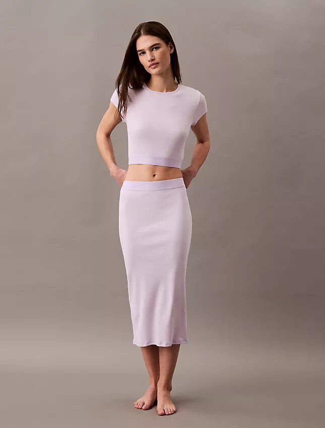 T-shirt court en Cotton Stretch côtelé T-shirt court en Cotton Stretch côtelé