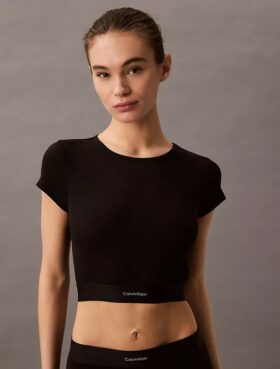 T-shirt court en Cotton Stretch côtelé