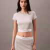 T-shirt court en Cotton Stretch côtelé T-shirt court en Cotton Stretch côtelé