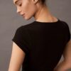 T-shirt court en Cotton Stretch côtelé T-shirt court en Cotton Stretch côtelé