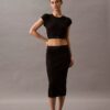 T-shirt court en Cotton Stretch côtelé T-shirt court en Cotton Stretch côtelé