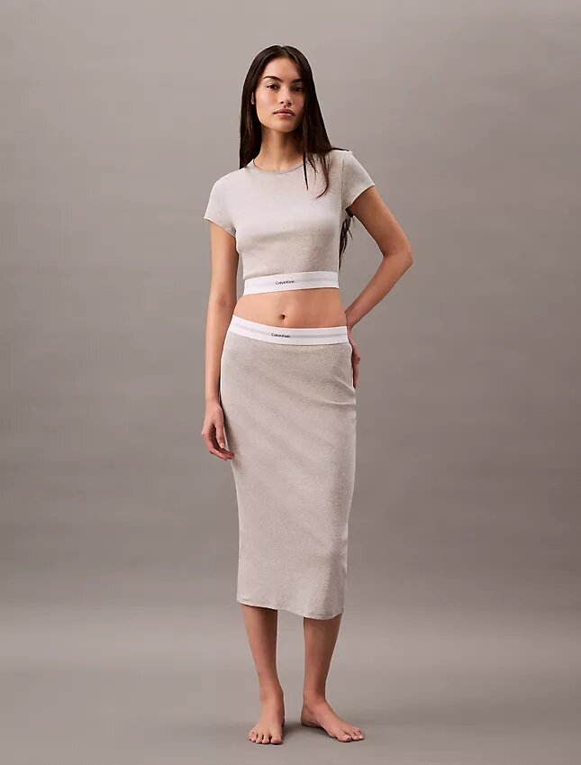T-shirt court en Cotton Stretch côtelé T-shirt court en Cotton Stretch côtelé