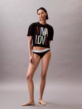 T-shirt court et ample Marc Hundley Pride Viva Love