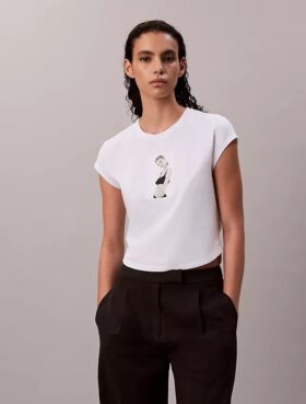 T-shirt court à motif Kate Moss T-shirt court à motif Kate Moss