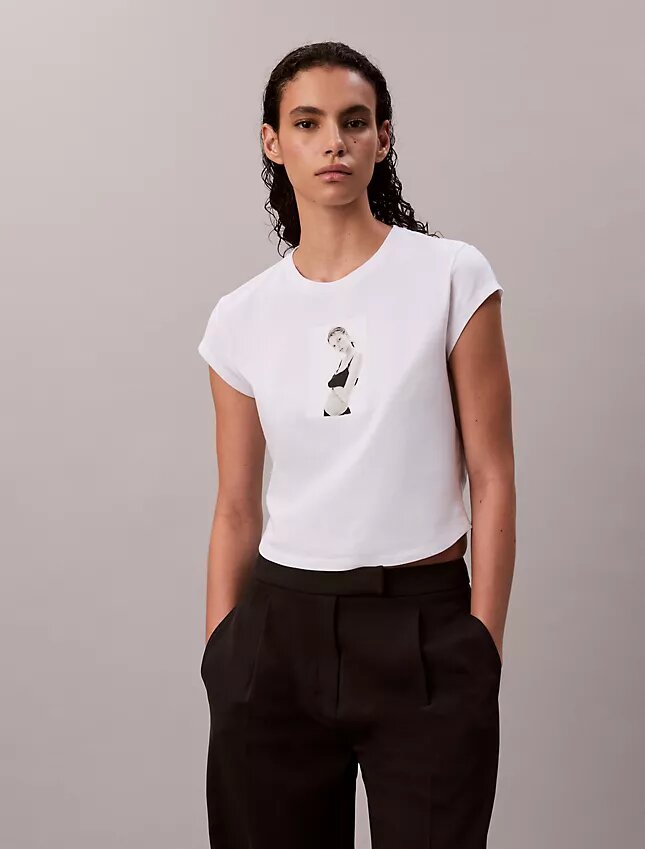 T-shirt court à motif Kate Moss T-shirt court à motif Kate Moss
