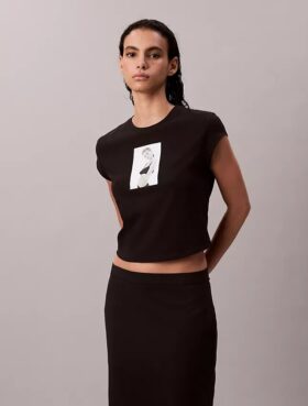 T-shirt court à motif Kate Moss T-shirt court à motif Kate Moss
