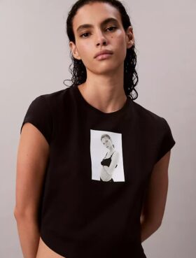 T-shirt court à motif Kate Moss T-shirt court à motif Kate Moss