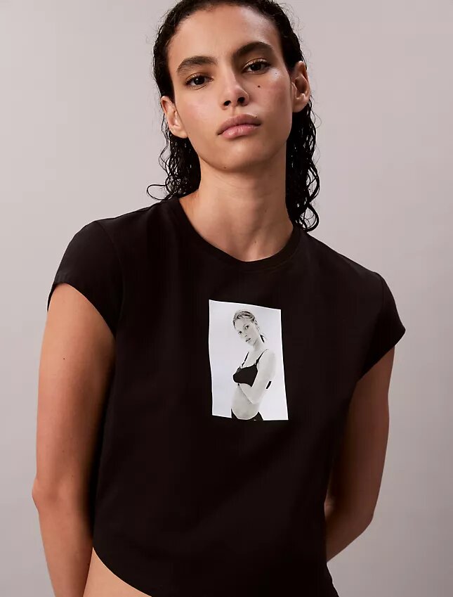 T-shirt court à motif Kate Moss T-shirt court à motif Kate Moss