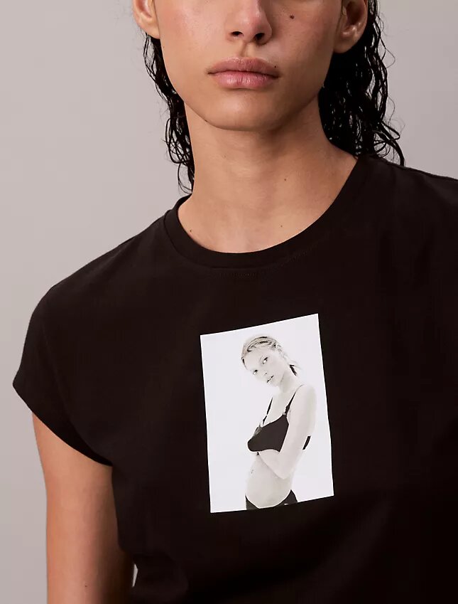 T-shirt court à motif Kate Moss T-shirt court à motif Kate Moss