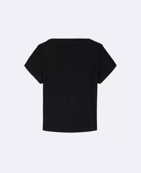 T-shirt à côtes tissé Monologo pour filles