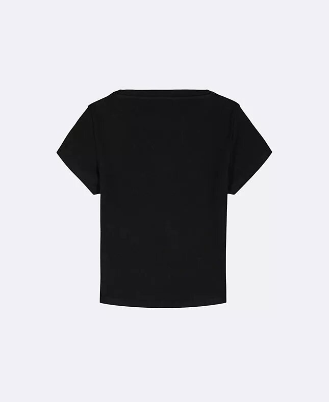 T-shirt à côtes tissé Monologo pour filles T-shirt à côtes tissé Monologo pour filles
