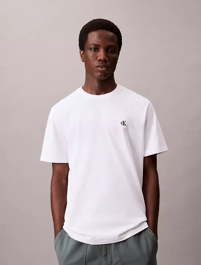 T-shirt décontracté avec Monogram brodé T-shirt décontracté avec Monogram brodé