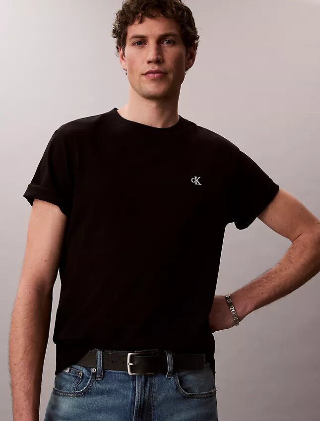 T-shirt décontracté avec Monogram brodé T-shirt décontracté avec Monogram brodé