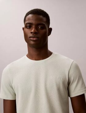 T-shirt de nuit en maille gaufrée