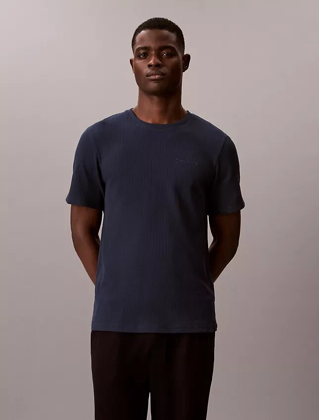T-shirt de nuit en maille gaufrée T-shirt de nuit en maille gaufrée