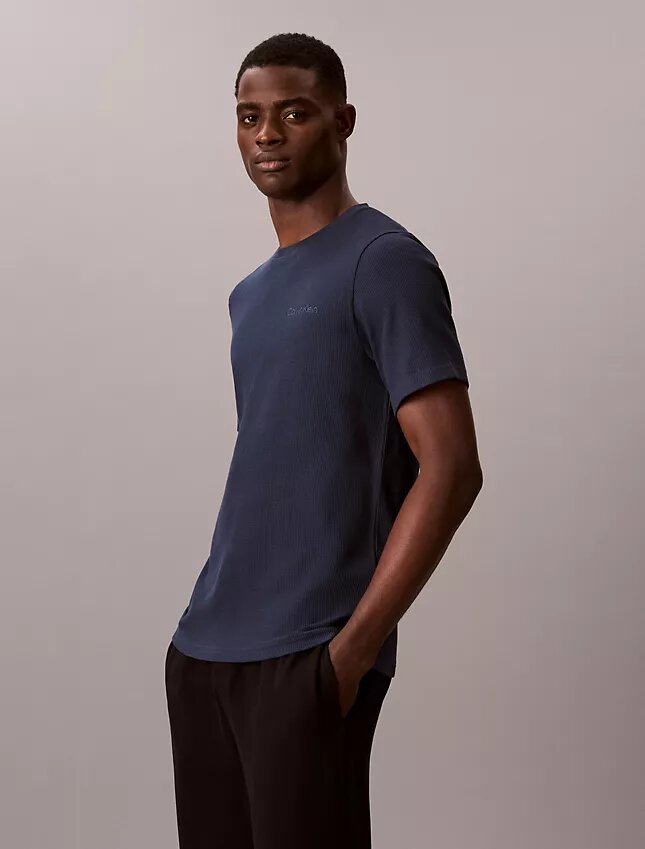 T-shirt de nuit en maille gaufrée T-shirt de nuit en maille gaufrée
