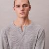 T-shirt de nuit Henley en maille gaufrée T-shirt de nuit Henley en maille gaufrée