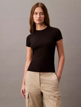 T-shirt en coton à côtes