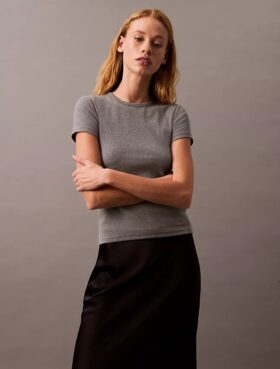 T-shirt en coton à côtes