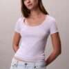 T-shirt en coton à côtes T-shirt en coton à côtes