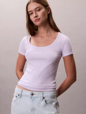 T-shirt en coton à côtes