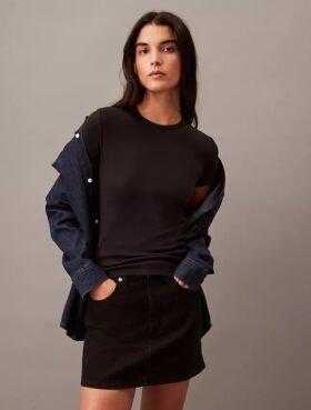 T-shirt en coton à côtes