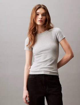T-shirt en coton à côtes