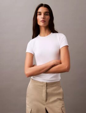 T-shirt en coton à côtes