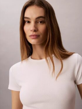 T-shirt en coton à côtes