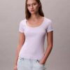 T-shirt en coton à côtes T-shirt en coton à côtes