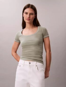 T-shirt en coton à côtes