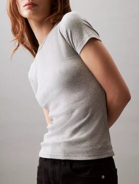T-shirt en coton à côtes