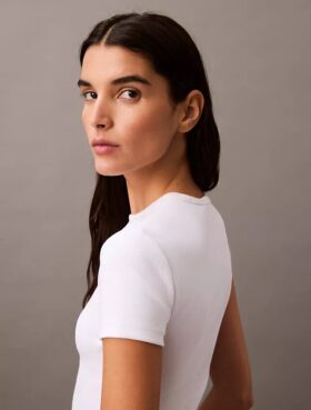 T-shirt en coton à côtes
