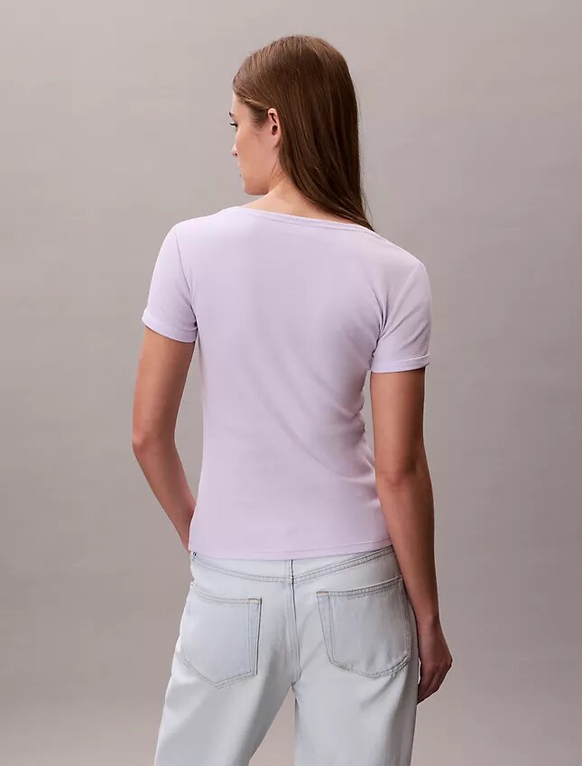 T-shirt en coton à côtes T-shirt en coton à côtes