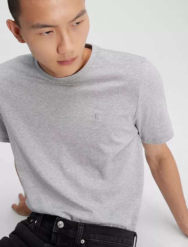 T-shirt en coton lisse avec Monogram T-shirt en coton lisse avec Monogram