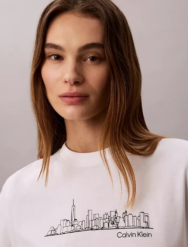 T-shirt graphique classique avec vue de New York T-shirt graphique classique avec vue de New York