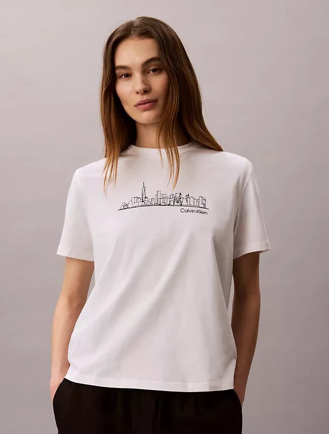 T-shirt graphique classique avec vue de New York T-shirt graphique classique avec vue de New York