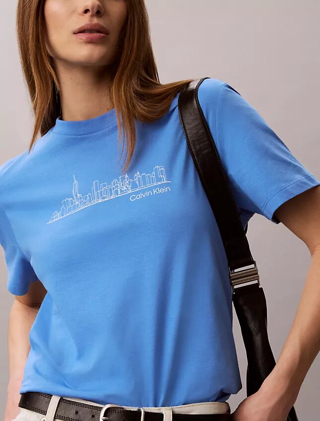 T-shirt graphique classique avec vue de New York T-shirt graphique classique avec vue de New York