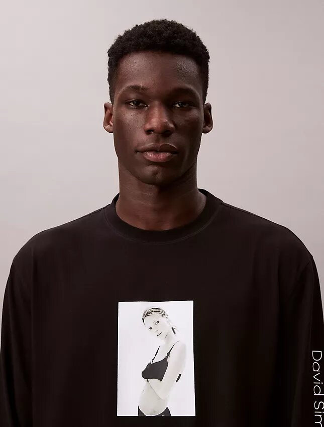 T-shirt graphique à manches longues ample Kate Moss T-shirt graphique à manches longues ample Kate Moss