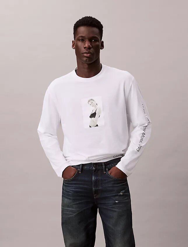 T-shirt graphique à manches longues ample Kate Moss T-shirt graphique à manches longues ample Kate Moss