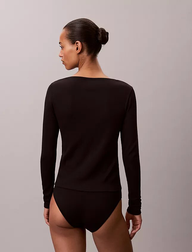 T-shirt Henley en Cotton Stretch côtelé T-shirt Henley en Cotton Stretch côtelé