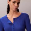 T-shirt Henley léger en tissu gaufré T-shirt Henley léger en tissu gaufré
