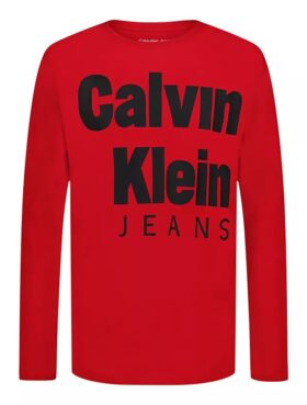 T-shirt à manches longues pour garçons avec logo Ckj en gras