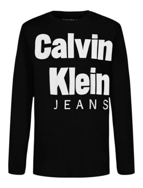 T-shirt à manches longues pour garçons avec logo Ckj en gras