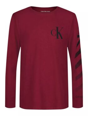 T-shirt à manches longues à rayures dégradées et Monogram pour garçons