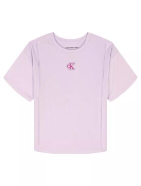 T-shirt à monogramme et plis creux pour filles