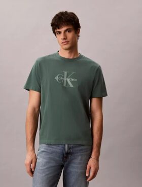 T-shirt Monologo délavé à l&rsquo;acide