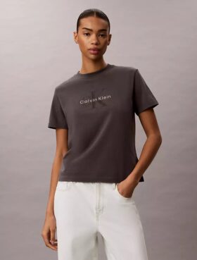 T-shirt Monologo délavé à l&rsquo;acide