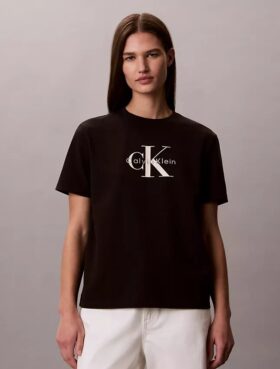 T-shirt Monologo délavé à l&rsquo;acide